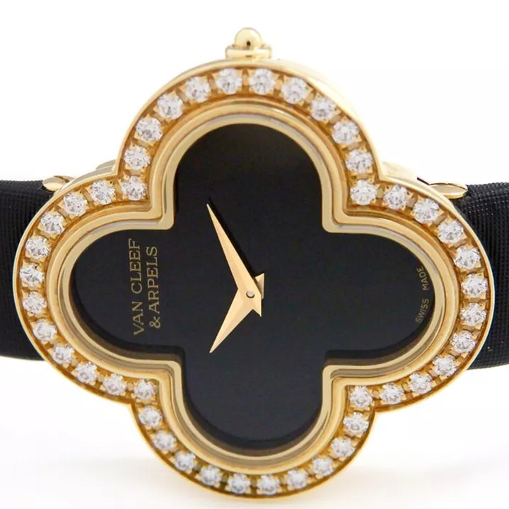 18k Gold Van Cleef & Arpels Alhambra Watch Medium Model