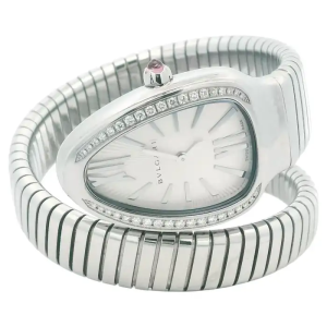 Bvlgari Serpenti Tubogas Stainless Steel Diamond Bezel Ladies Watch