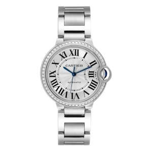 Cartier Ballon Bleu 36 Midsize Diamond Mens Watch