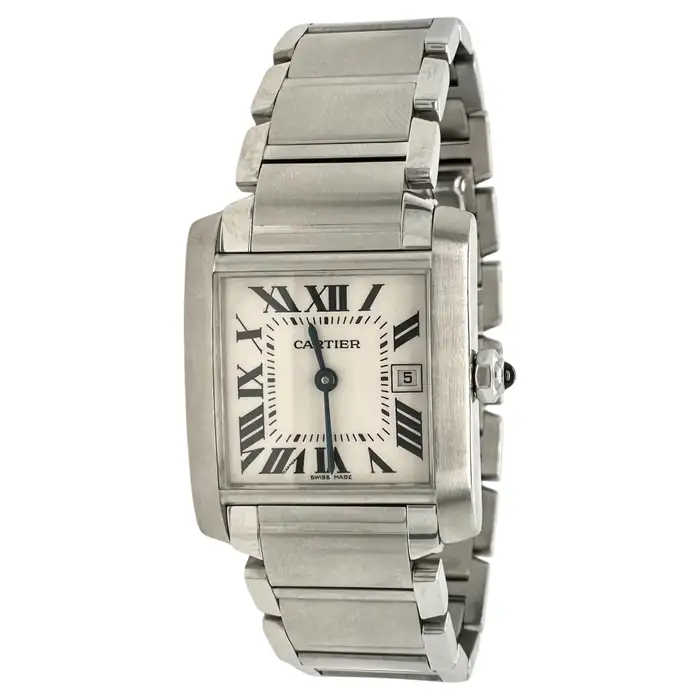 Cartier Tank Française Stainless Steel Watch Small Model