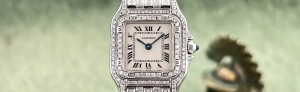 Custom Panthere de Cartier watch setting diamonds